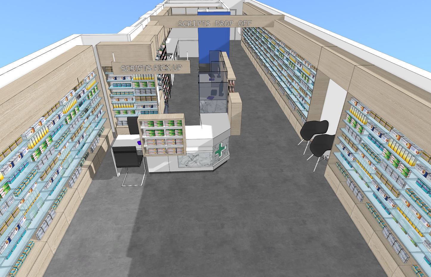 Pharmacy floor plan design